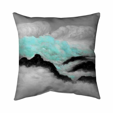 FONDO 26 x 26 in. Grey & Blue Clouds-Double Sided Print Indoor Pillow FO2778201